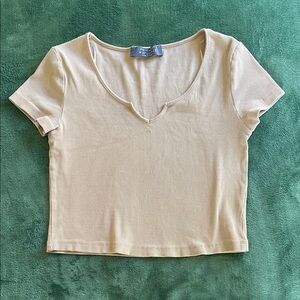 🎇Just Listed🎇 Primark Cream Ribbed Crop Top
